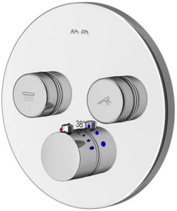 Смеситель встраиваемый AM.PM Inspire V2.0 TouchReel F50A85700 термостатический, хром