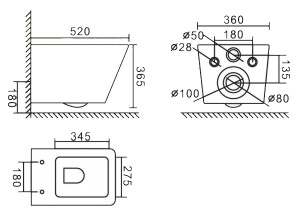 Подвесной унитаз BelBagno Ardente-C BB3202CHR-MB безободковый, черный матовый