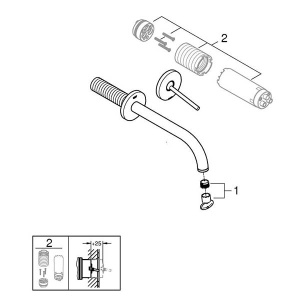 Смеситель встраиваемый Grohe Atrio Joy 19918DC3, суперсталь