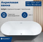 Акриловая ванна Aquanet Delight Black matte