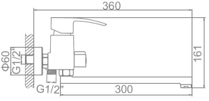 Смеситель для ванны Ledeme L2243