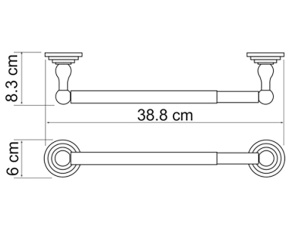 Держатель для полотенец Wasserkraft Isar K-7391