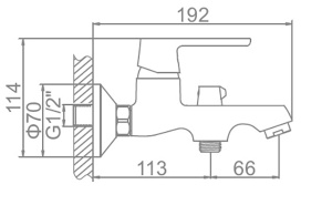Смеситель для ванны Ledeme H53 L3253W