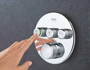 Смеситель встраиваемый Grohe Grohtherm SmartControl	29121000 / 29121DC0 термостатический, суперсталь