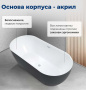 Акриловая ванна Aquanet Delight Black matte