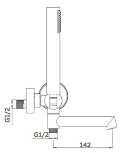 Смеситель для ванны Ganzer GZ19132-C