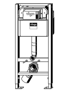 Инсталляция для унитаза Viega Prevista Dry WC с кнопкой Visign for Life 6 771973+678630+773748 (хром)