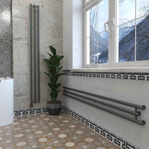 Полотенцесушитель Stinox Minori Design нижнее подключение оружейная сталь