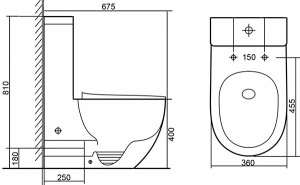 Напольный унитаз Grado GD-5203R безободковый, белый