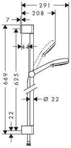 Душевой гарнитур Hansgrohe Crometta 100 Vario 26651400