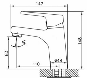 Смеситель для умывальника AV Engineering AVHOB1-A163-686