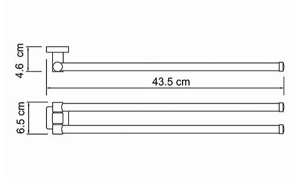 Держатель для полотенец Wasserkraft Lippe K-6531