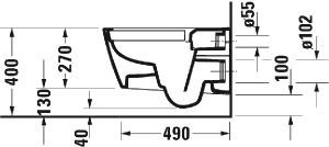 Подвесной унитаз Duravit Viu 2511090000, белый