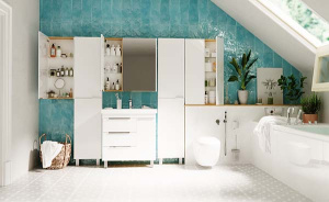 Шкаф-зеркало 1Marka Gaula White 60 / 80, 60х80, белый глянец