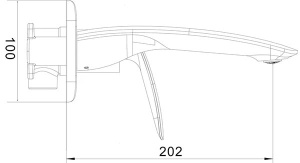 Смеситель встраиваемый Rose R1141 для умывальника