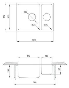 Кухонная мойка Deante Egeria ZPE-050C