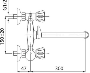 Смеситель для ванны Ferro Standard BST11A