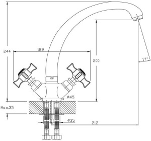 Смеситель для кухонной мойки Haiba HB4724