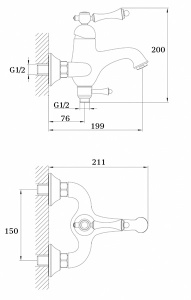 Смеситель для ванны Ganzer GZ77131
