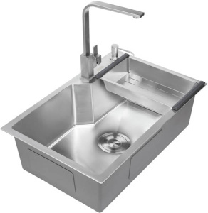 Кухонная мойка Avina HM6548 S с коландером и дозатором