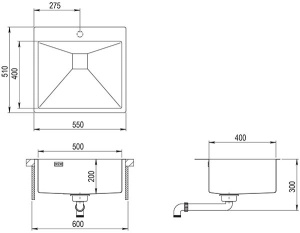 Кухонная мойка AquaSanita Steel Air 100 N