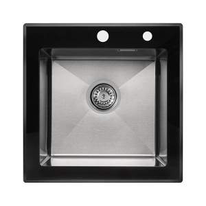 Кухонная мойка Arfeka Eco AR 50 GS Black Glass Satin
