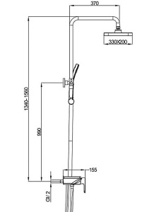 Душевая стойка Gappo G2496-16