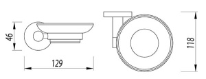 Мыльница Omnires Modern MP60420BL