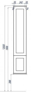 Пенал Акватон Леон 30 1A186503LBPR0 Дуб бежевый с корзиной для белья