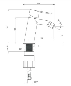 Смеситель для биде Deante Agava BQG 030M