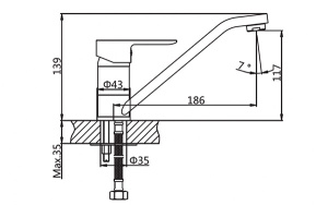 Смеситель для кухонной мойки AV Engineering AVLOR4-C359-626