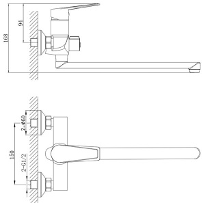 Смеситель для ванны Boch Mann Z21D8