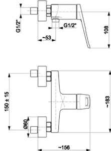 Смеситель для душа Armatura Amazonit 4626-010-00