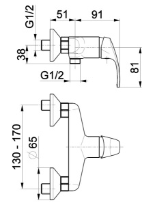 Смеситель для душа Armatura Krzem 4216-010-00
