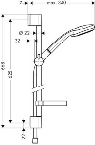 Душевой гарнитур Hansgrohe Croma 100 Multi/Unica C Shower Set 27775000