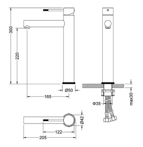 Смеситель для умывальника Timo Saona 2311/00F