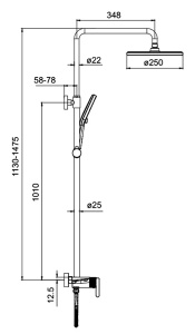 Душевая стойка Gappo G2495-91