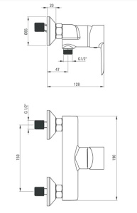 Смеситель для душа Deante Corio BFC 040M