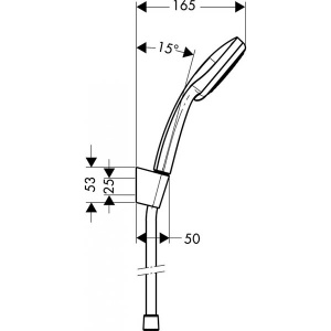 Душевая лейка со шлангом Hansgrohe Croma 100 Vario/Porter S 27594000