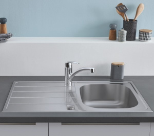 Кухонная мойка Grohe K200 31552SD1 + смеситель Grohe Eurosmart 33281003
