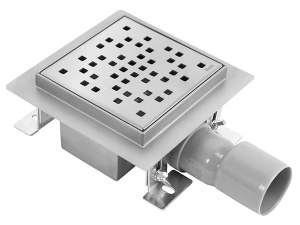 Душевой трап Rea Dots Nikiel Matt G6202 / G6203, 12х12 см