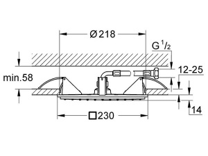 Верхний душ Grohe Rainshower Allure 230 27863000