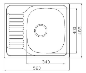 Кухонная мойка Stellar S95848D / S95848MD / S95848E, 58х48, декор