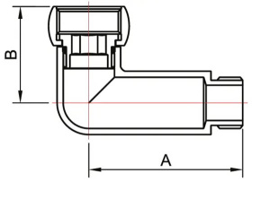Комплект угловых американок 1-1/4"х1" Г/Ш