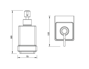 Дозатор для моющих средств Whitecross Cubo CU2440BL
