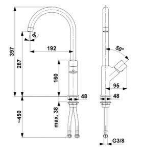 Смеситель для кухонной мойки Armatura Morganit 4923-915-00