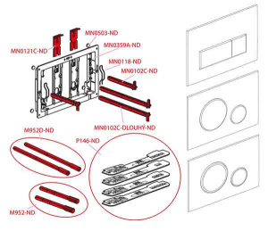 Кнопка для инсталляции AlcaPlast M576