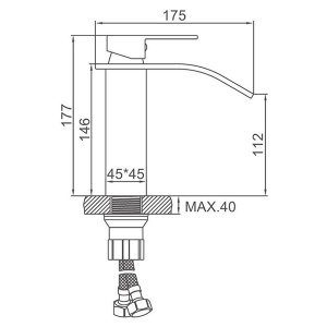 Смеситель для умывальника Ledeme L1055-29