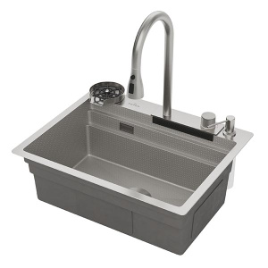 Кухонная мойка Roxen Stage Plus 560250-60-S многофункциональная в комплекте с измельчителем Bort Titan Max Power 93410266 (Full Control)
