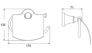 Держатель для туалетной бумаги Rose RG1905E